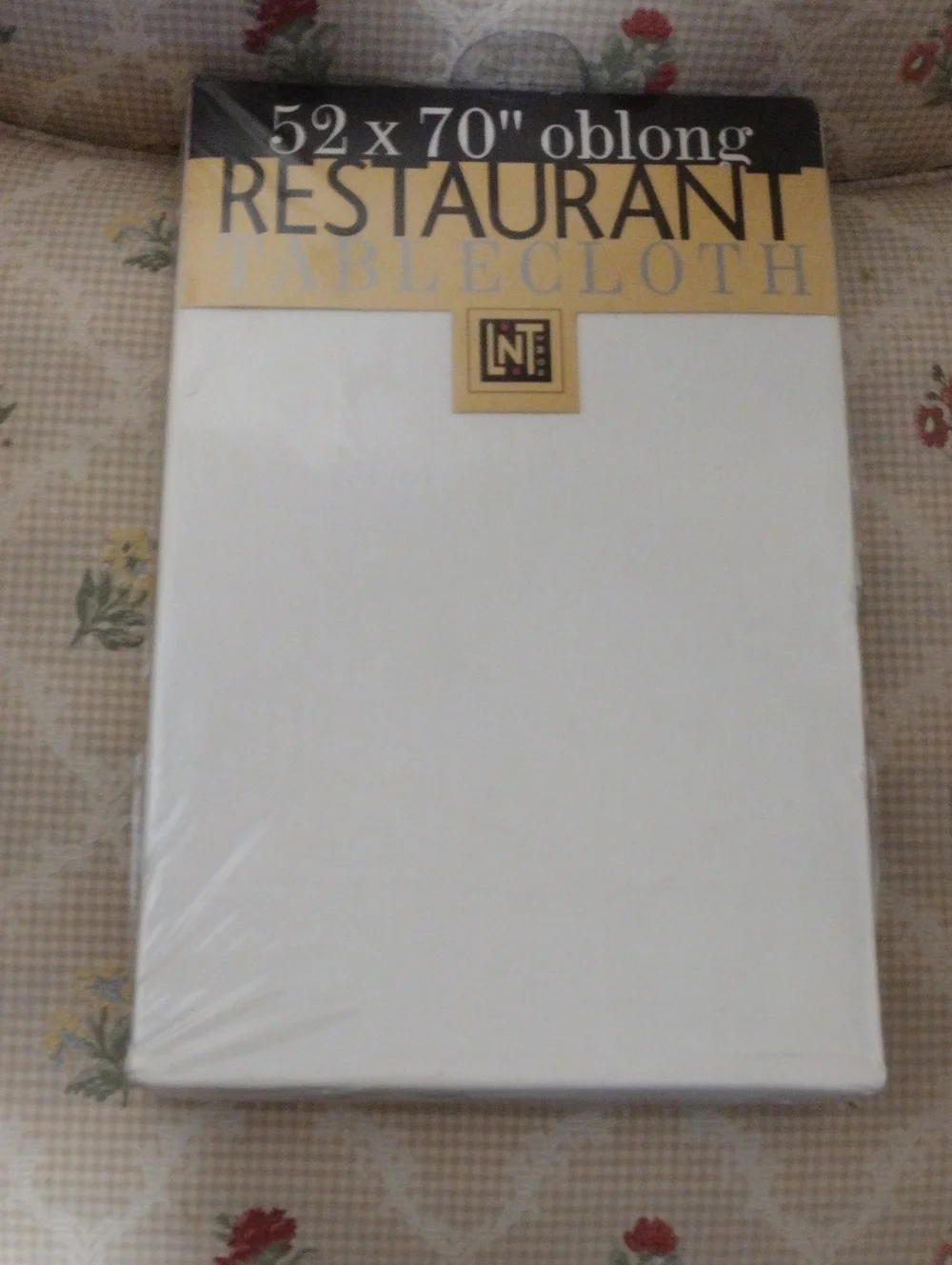 Restaurant White Oblong Tablecloth - 52 x 70